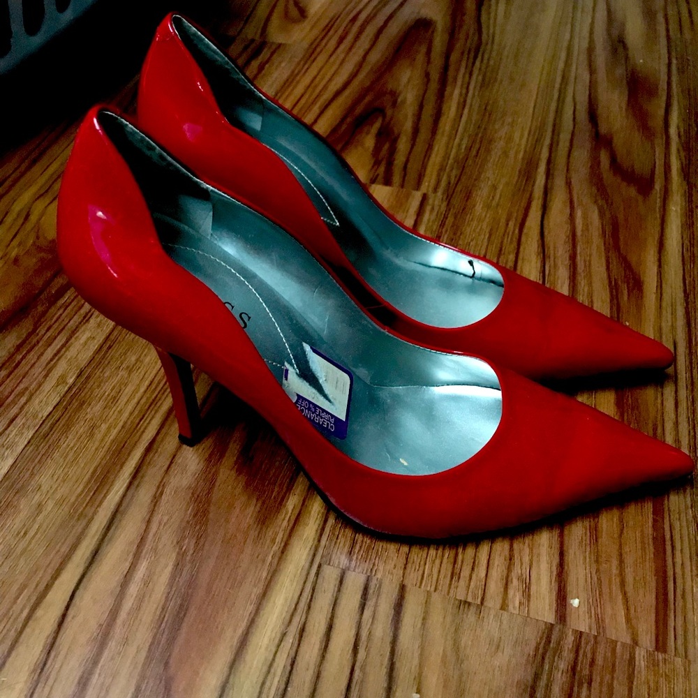 Guess Red heeled shoes!
